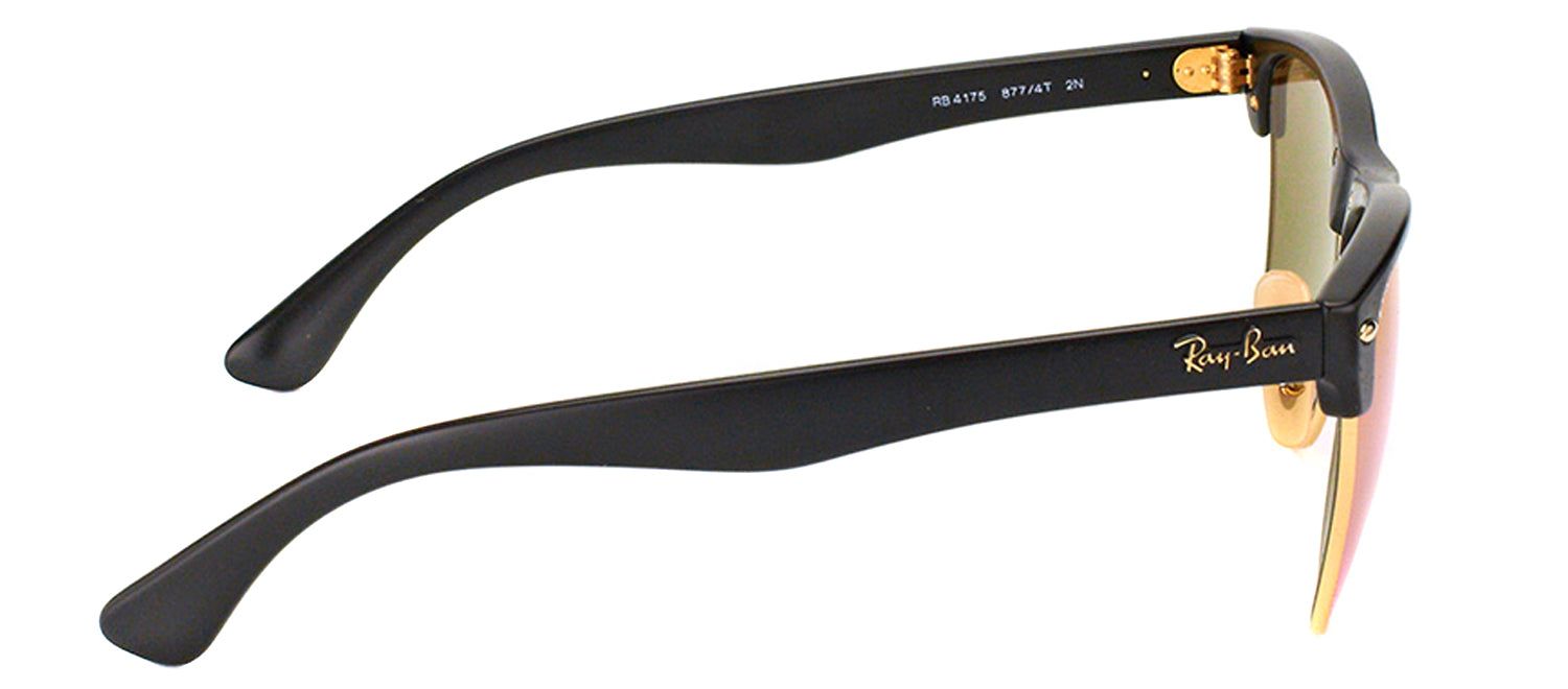 Ray-Ban RB 4175 877/30 Clubmaster Plastic Black Sunglasses with Silver Mirror Lens sold by Gaffos product image thumbnail 3