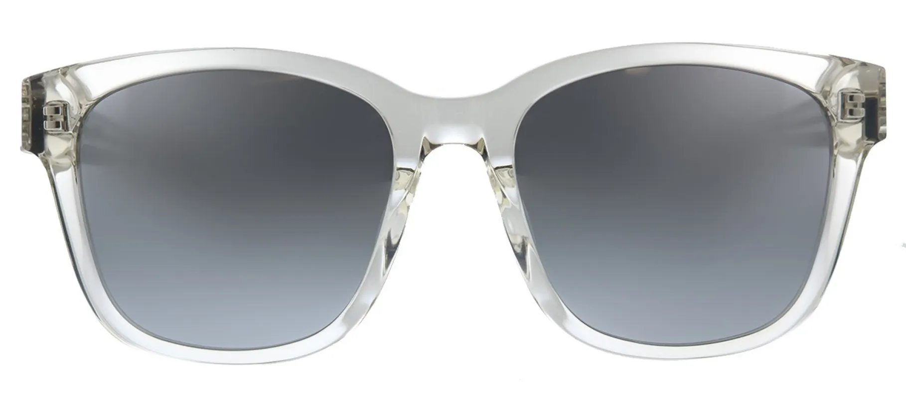 Saint Laurent SL M68/F 002 Clubmaster Acetate Black Sunglasses with Grey Lens sold by Gaffos