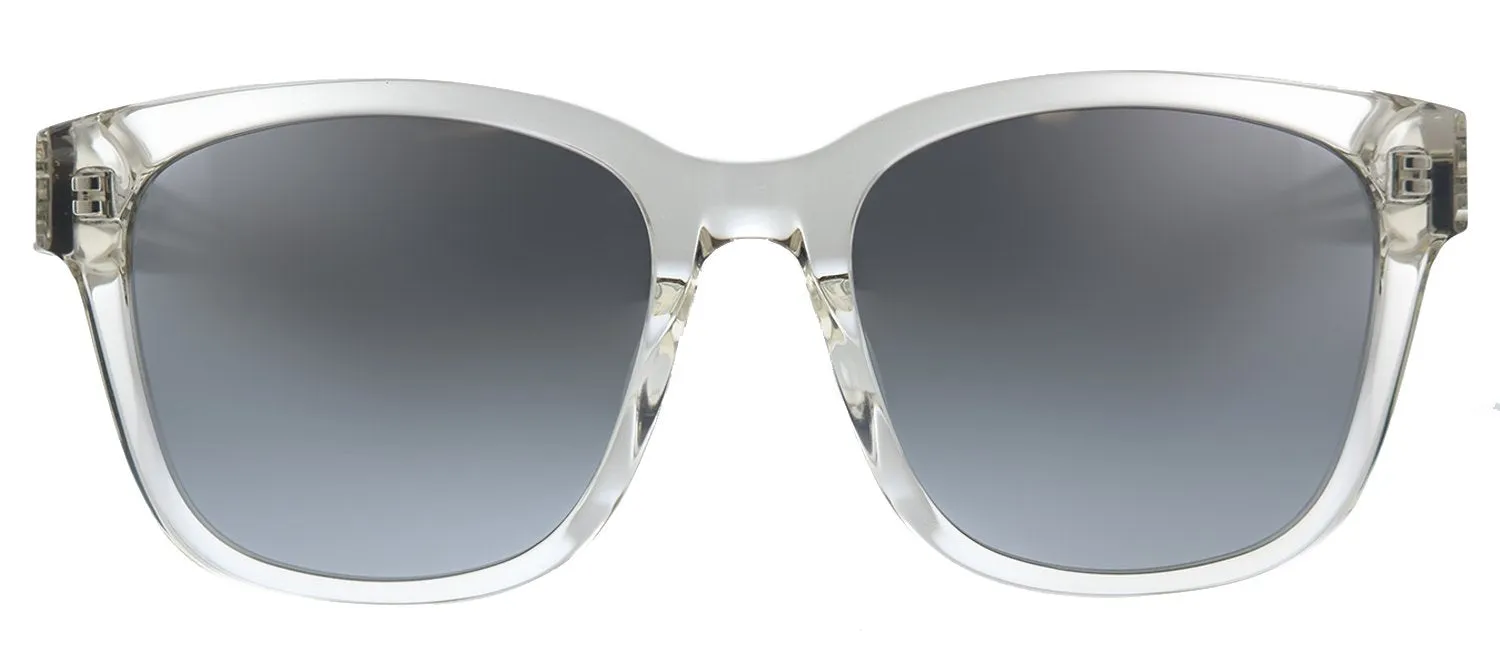 Saint Laurent SL M68/F 002 Clubmaster Acetate Black Sunglasses with Grey Lens sold by Gaffos