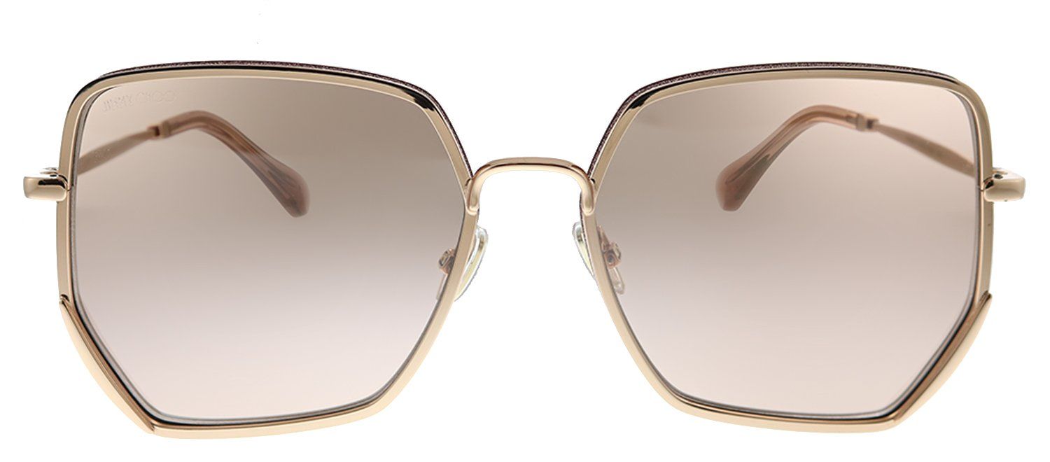 Jimmy Choo JC ALINE/S EYR 2S Square Metal Gold Sunglasses with Pink Mirror Lens sold by Gaffos