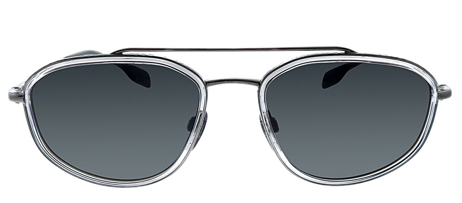 Burberry BE 3106 100387 Oval Metal Gunmetal Sunglasses with Grey Lens sold by Gaffos