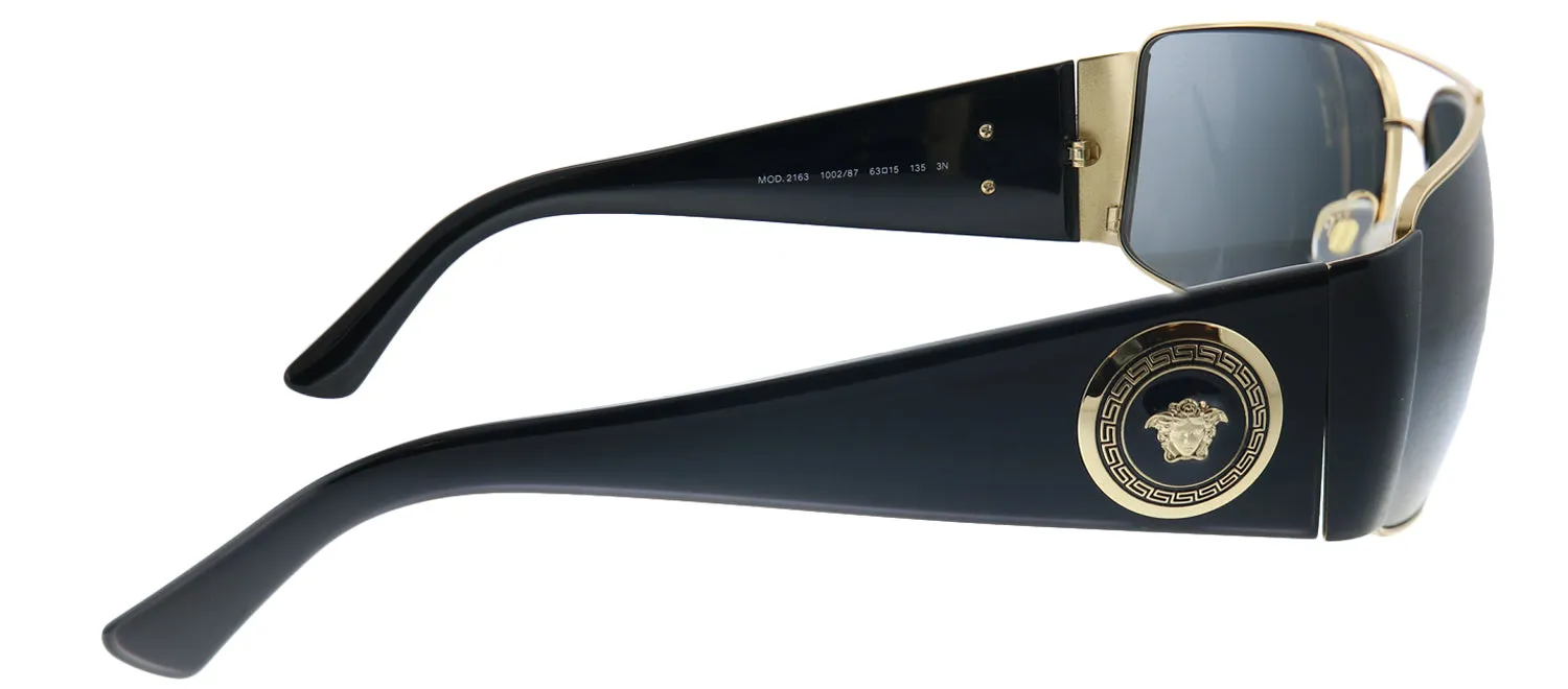 Versace VE 2163 100287 Aviator Metal Gold Sunglasses with Grey Lens sold by Gaffos product image thumbnail 3