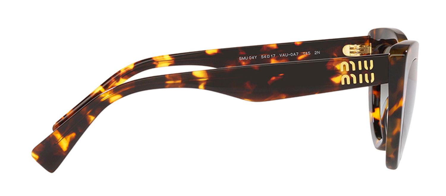 Miu Miu MU 04YS VAU0A7 Cat-Eye Plastic Honey Havana Sunglasses with Grey Shaded Lens sold by Gaffos product image thumbnail 3