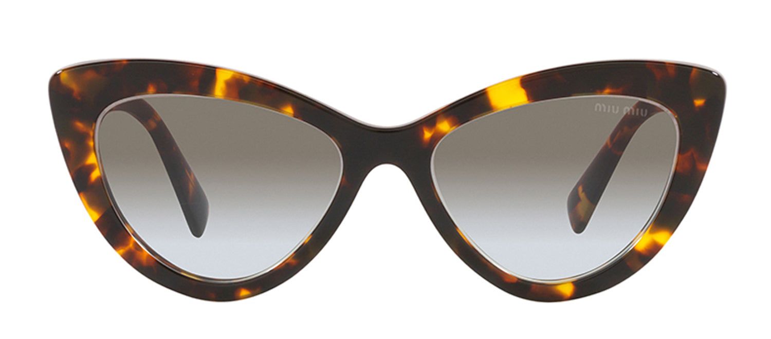 Miu Miu MU 04YS VAU0A7 Cat-Eye Plastic Honey Havana Sunglasses with Grey Shaded Lens sold by Gaffos