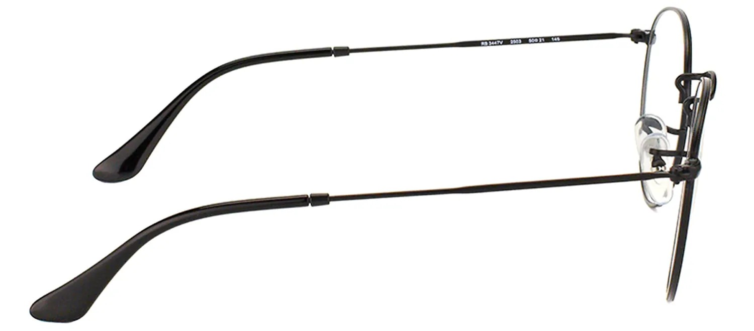 Ray-Ban RX 3447V 2503 Round Metal Black Eyeglasses with Demo Lens sold by Gaffos product image thumbnail 3