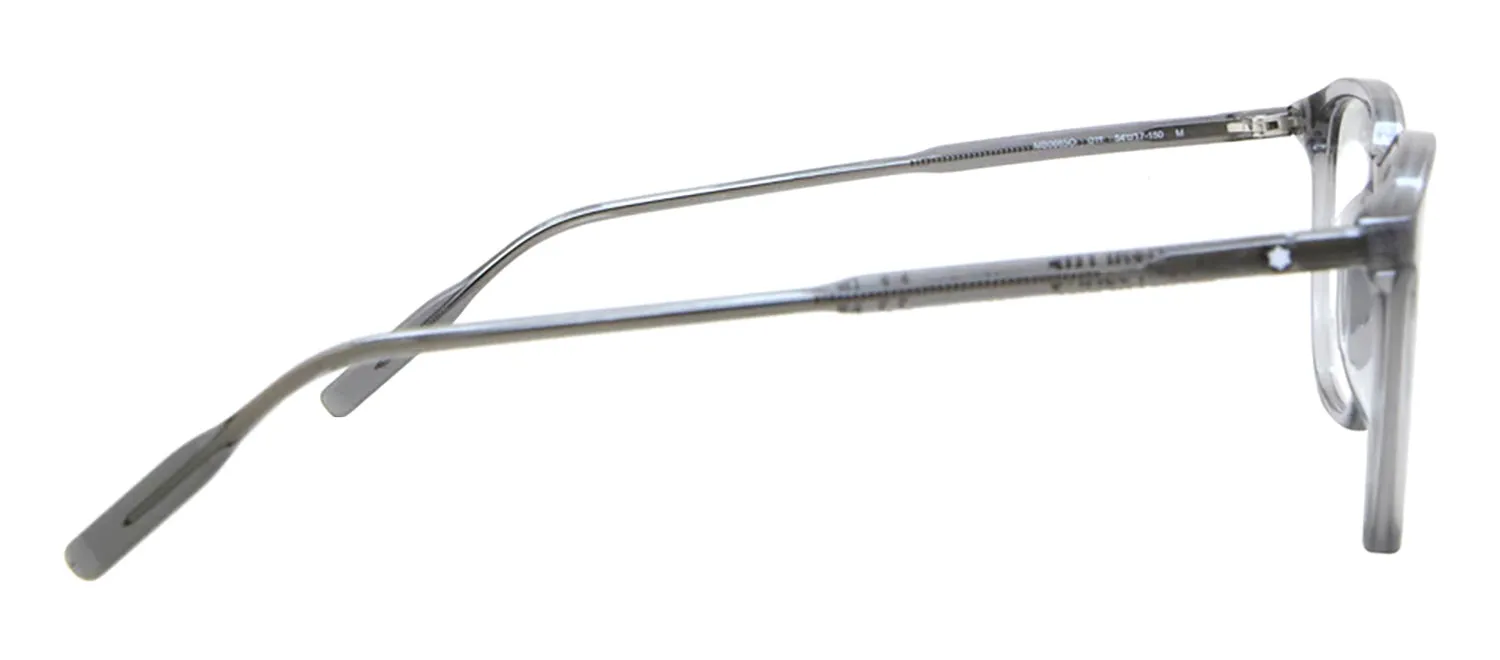 MontBlanc SNOWCAP MB 0085O 011 Square Plastic Grey Eyeglasses with Logo Stamped Demo Lenses sold by Gaffos product image thumbnail 3