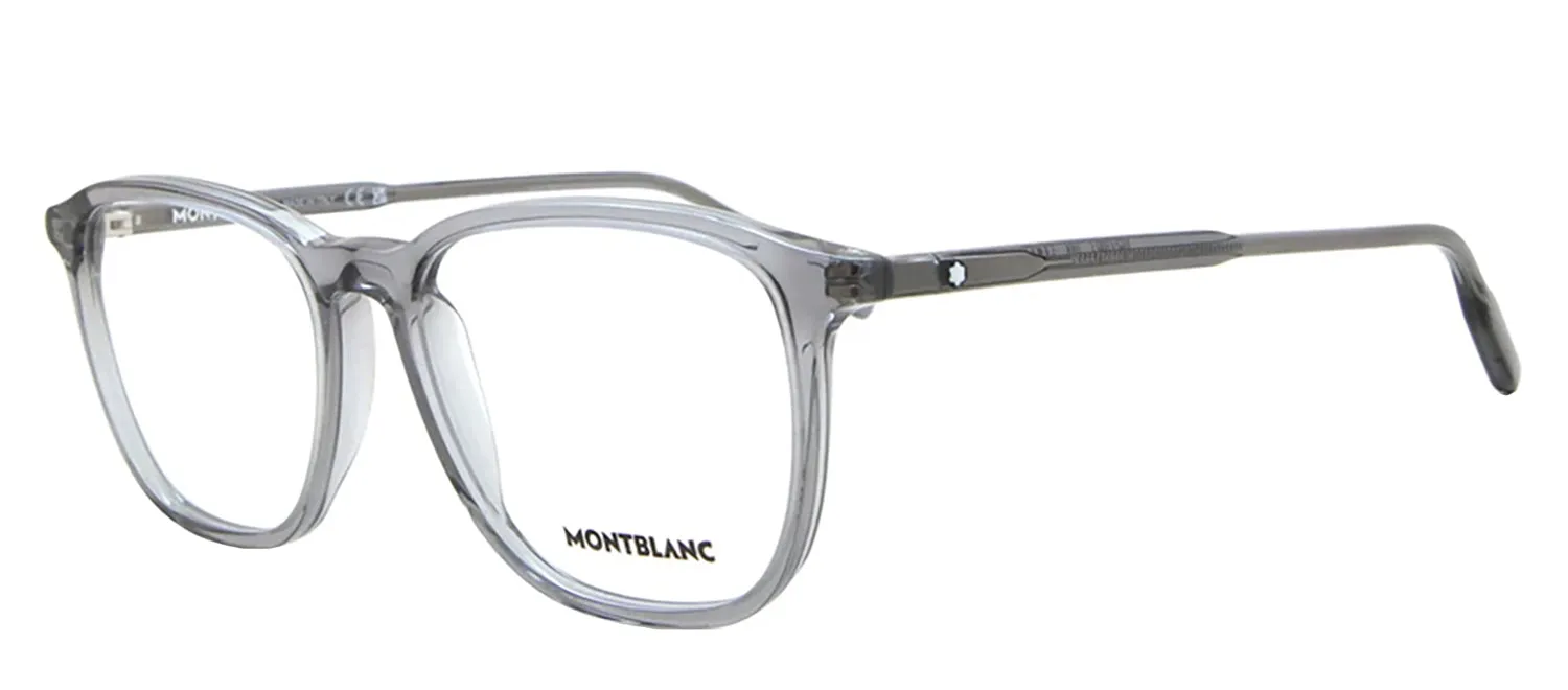 MontBlanc SNOWCAP MB 0085O 011 Square Plastic Grey Eyeglasses with Logo Stamped Demo Lenses sold by Gaffos product image thumbnail 2