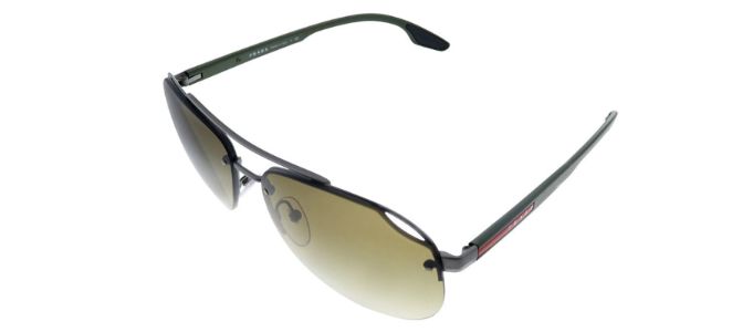 Prada Linea Rossa PS 52VS 7CQ1X1 Pilot Metal Gunmetal Sunglasses with Brown Gradient Lens sold by Gaffos