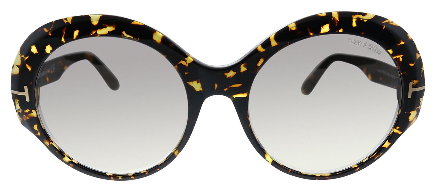 Tom Ford FT 0873 52C Round Plastic Havana Sunglasses with Grey Gradient Lens sold by Gaffos