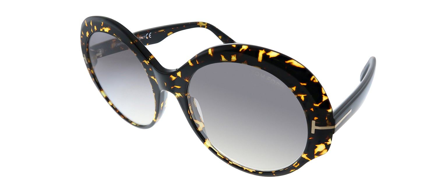 Tom Ford FT 0873 52C Round Plastic Havana Sunglasses with Grey Gradient Lens sold by Gaffos product image thumbnail 2