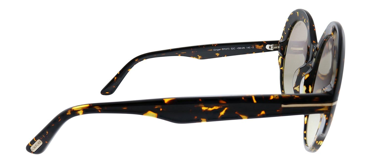 Tom Ford FT 0873 52C Round Plastic Havana Sunglasses with Grey Gradient Lens sold by Gaffos product image thumbnail 3