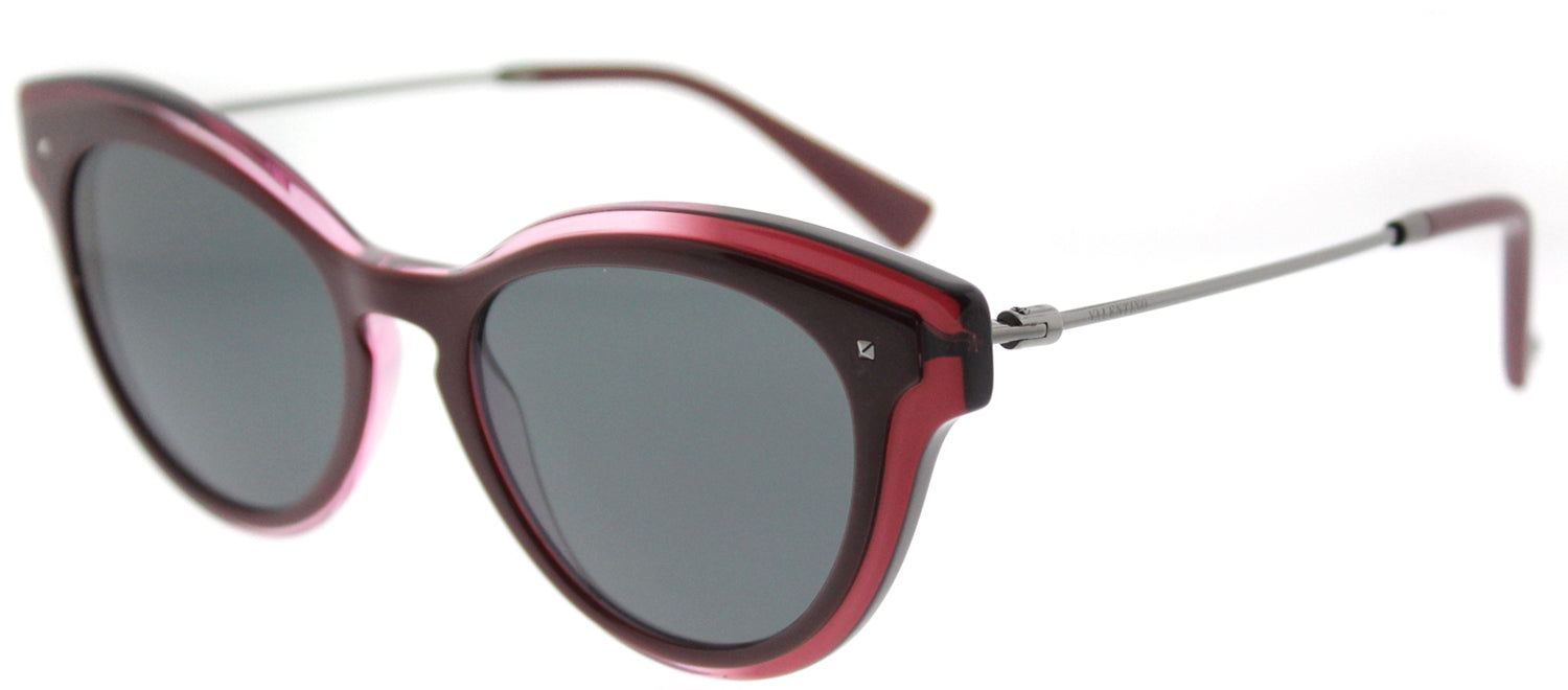 Valentino VA 4017 505387 Oval Plastic Burgundy/ Red Sunglasses with Grey Lens sold by Gaffos product image thumbnail 2