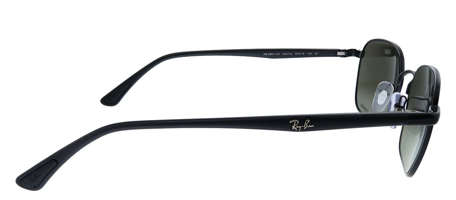 Ray-Ban RB 3664CH 002/5J Square Metal Black Sunglasses with Grey Mirrored Polarized Lens sold by Gaffos product image thumbnail 3