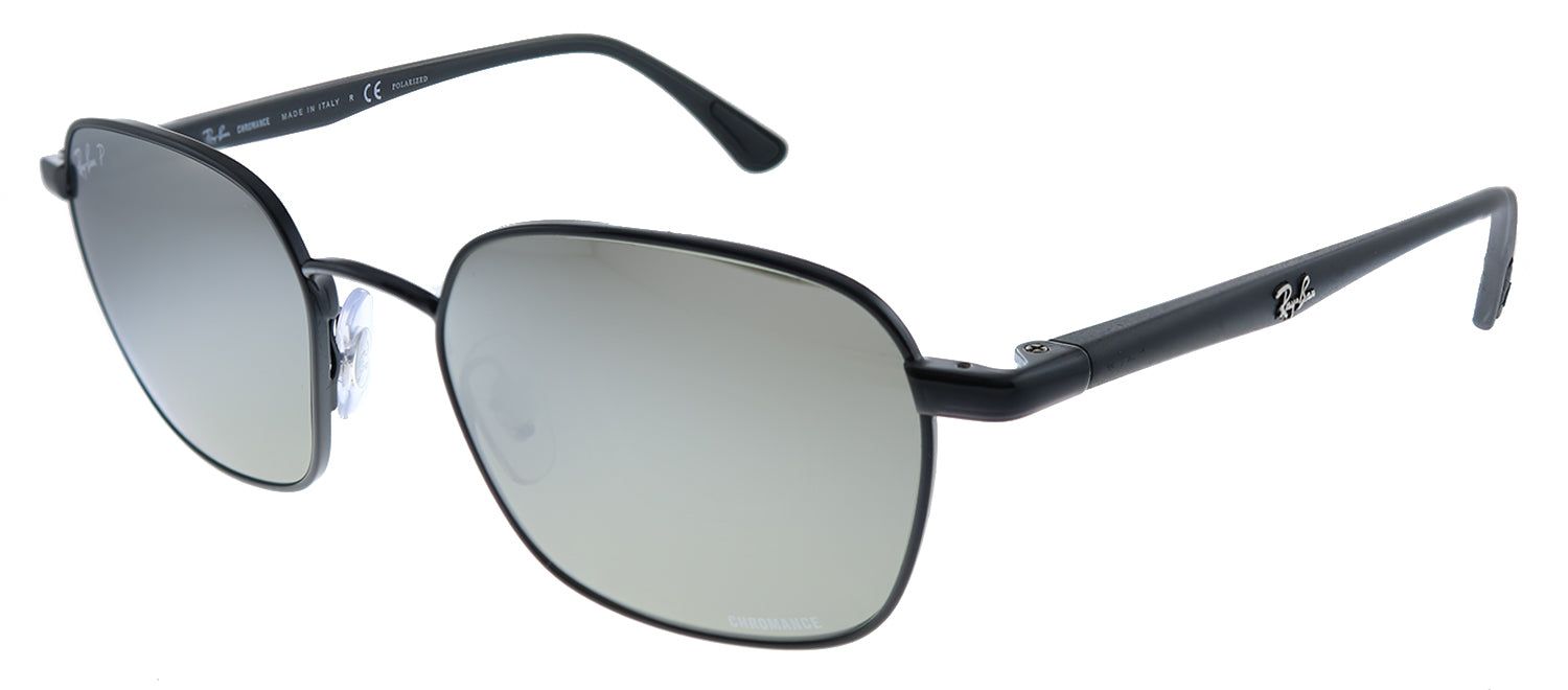 Ray-Ban RB 3664CH 002/5J Square Metal Black Sunglasses with Grey Mirrored Polarized Lens sold by Gaffos product image thumbnail 2