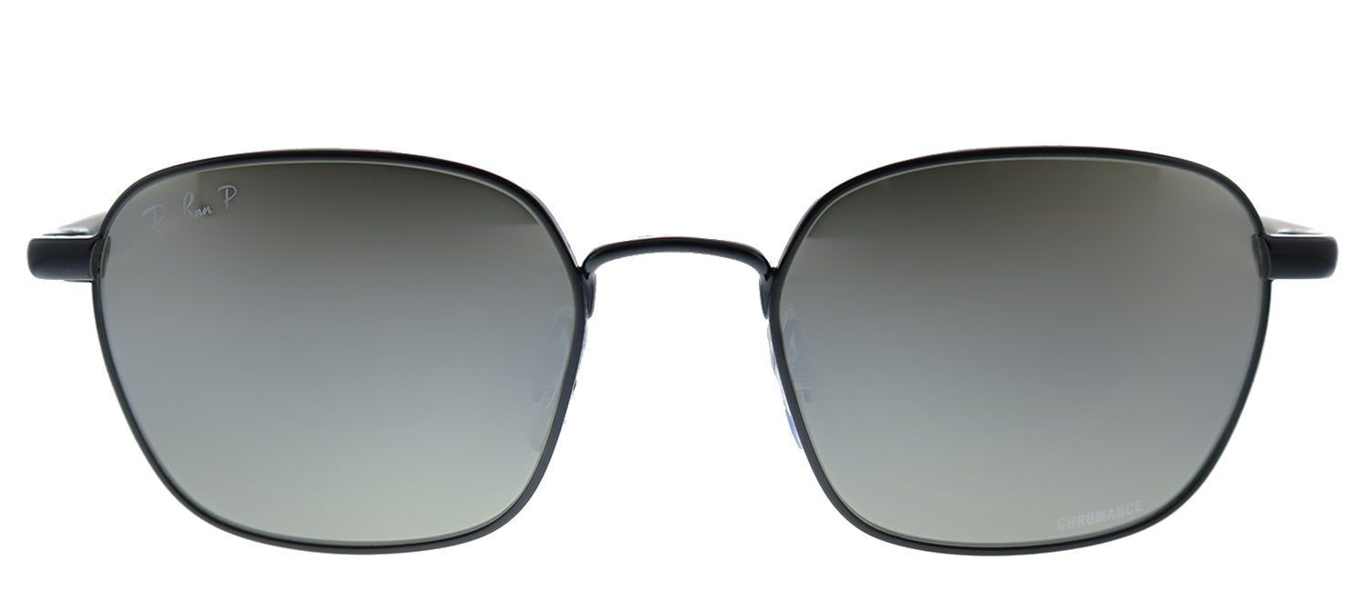 Ray-Ban RB 3664CH 002/5J Square Metal Black Sunglasses with Grey Mirrored Polarized Lens sold by Gaffos
