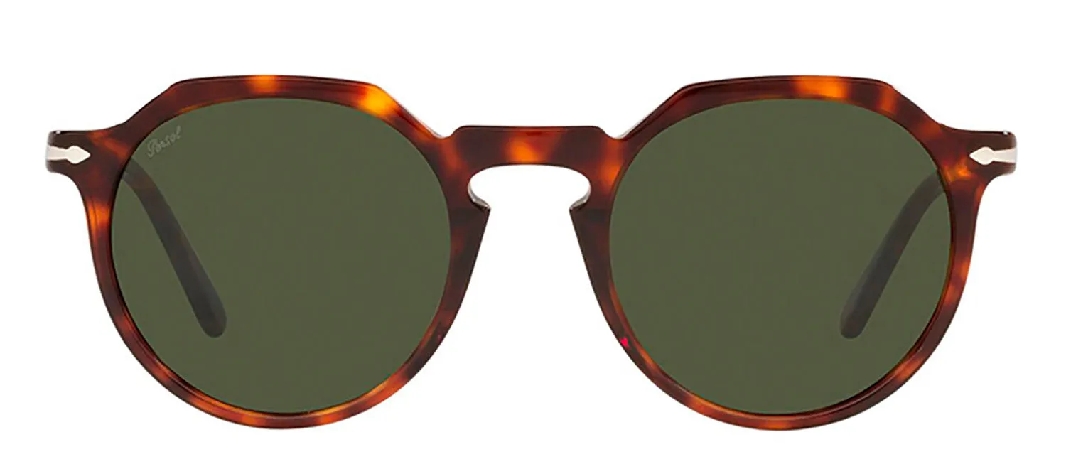 Persol PO 3281S 24/31 Phantos Plastic Havana Sunglasses with Green Lens sold by Gaffos