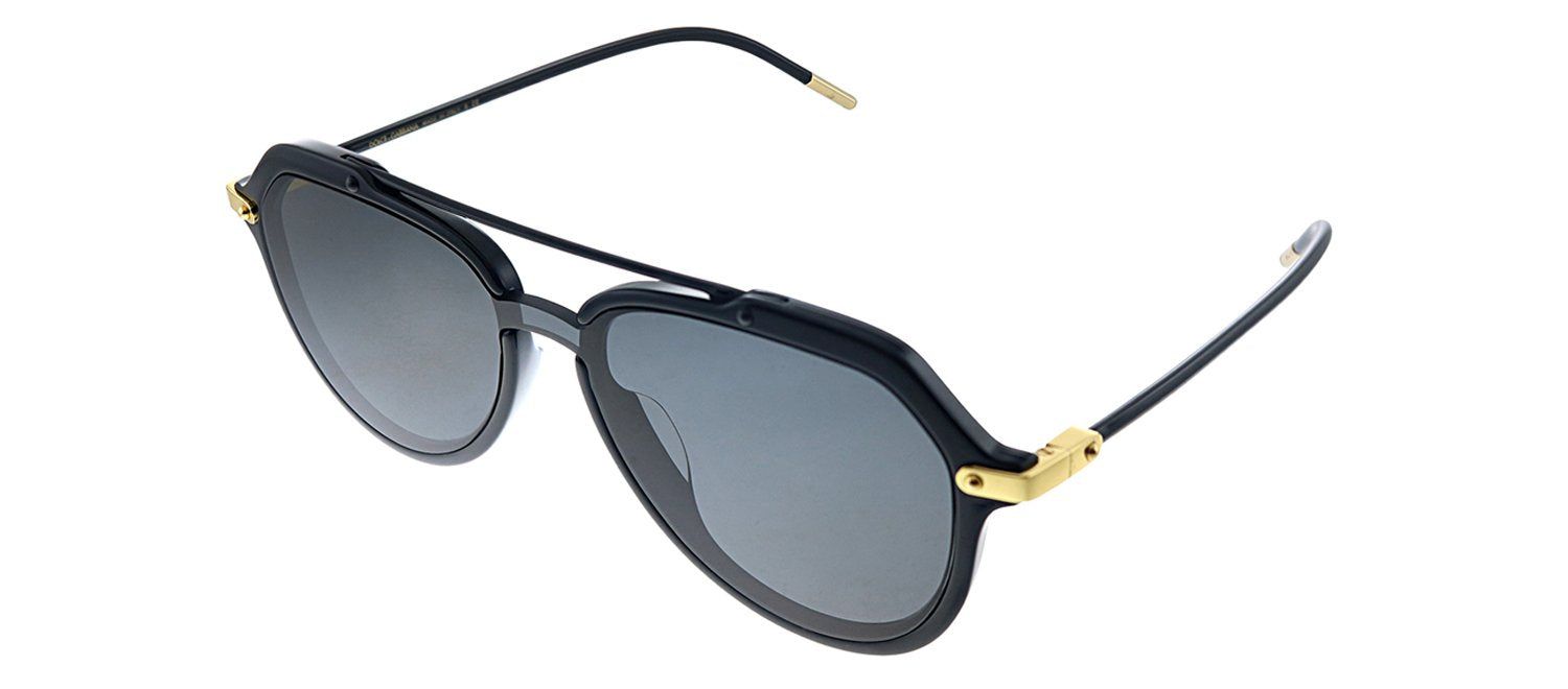 Dolce & Gabbana DG 4330F 501/87 Pilot Plastic Black Sunglasses with Grey Lens sold by Gaffos product image thumbnail 2