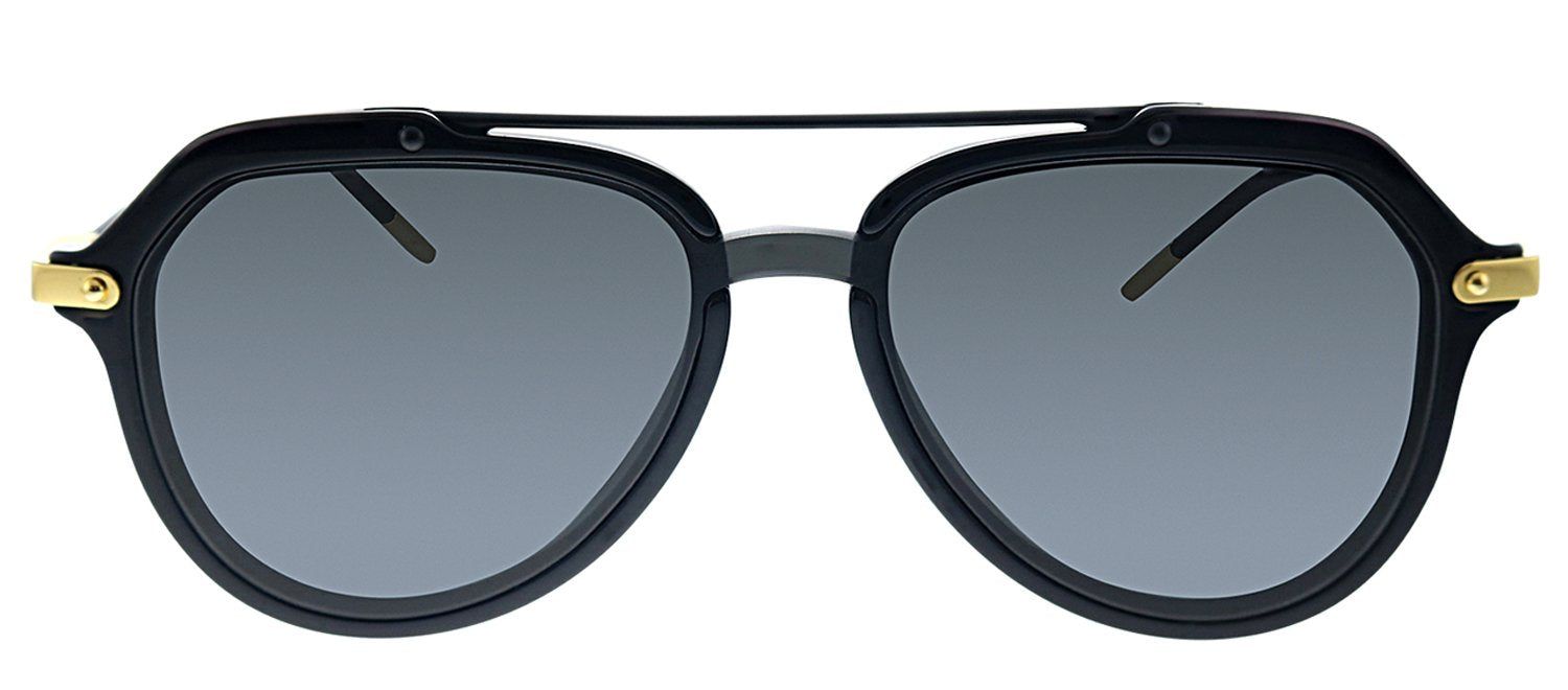 Dolce & Gabbana DG 4330F 501/87 Pilot Plastic Black Sunglasses with Grey Lens sold by Gaffos