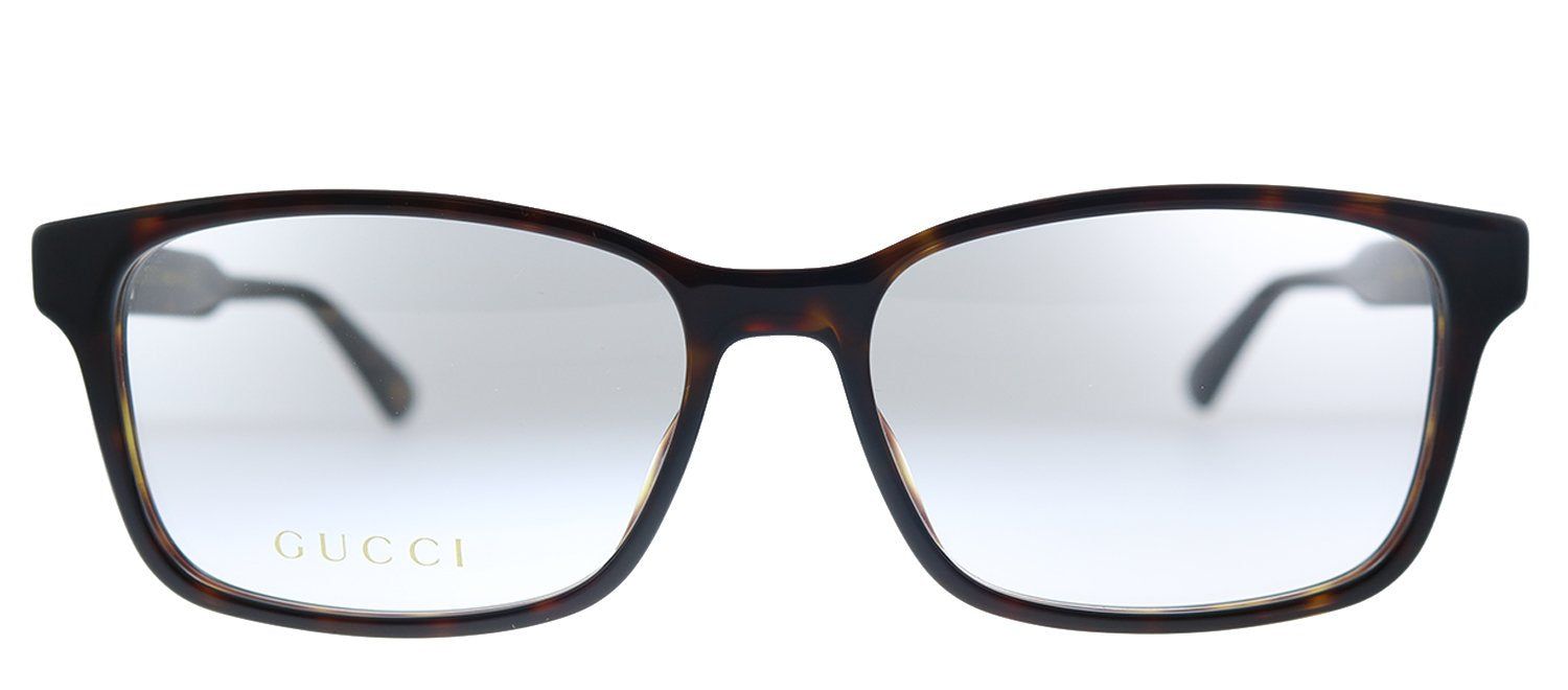 Gucci GG 0826O 005 Rectangle Acetate Havana Eyeglasses with Demo Lens sold by Gaffos