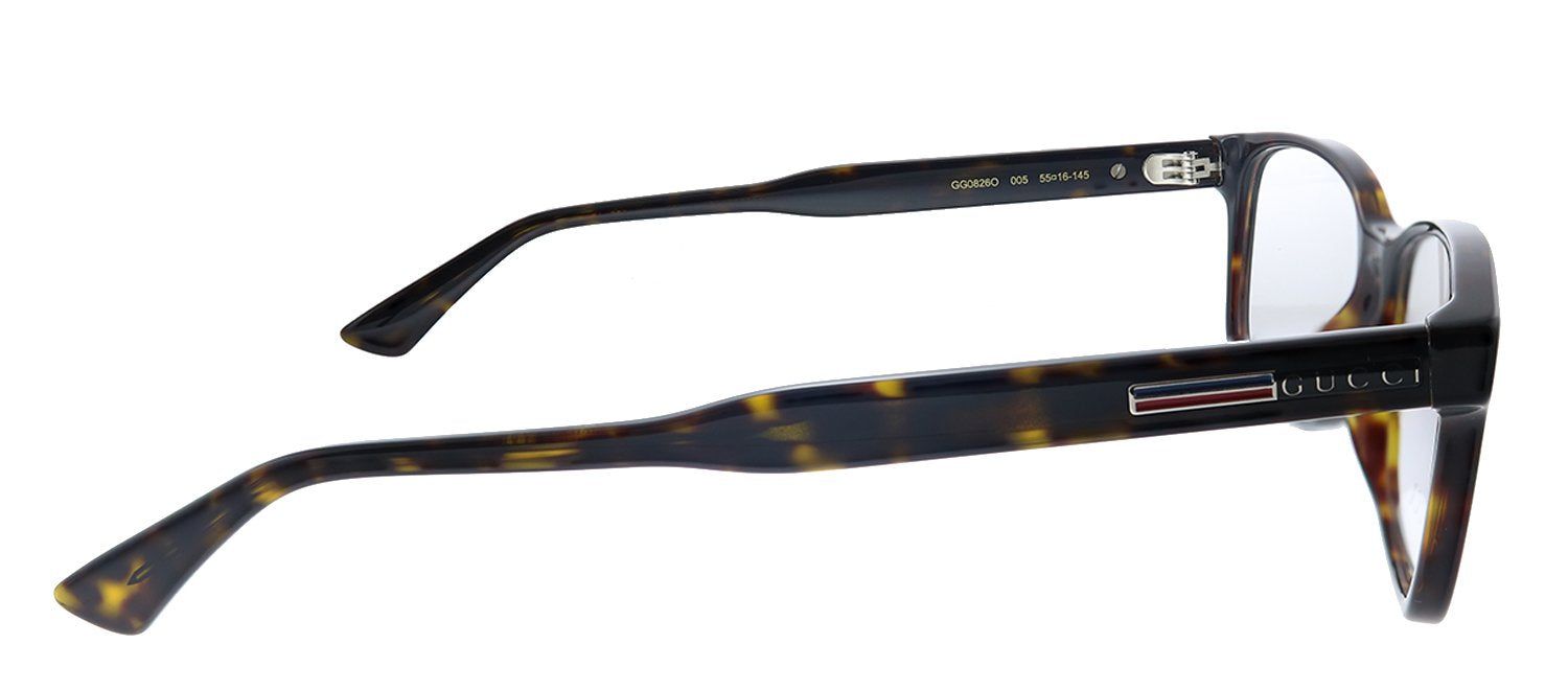 Gucci GG 0826O 005 Rectangle Acetate Havana Eyeglasses with Demo Lens sold by Gaffos product image thumbnail 3