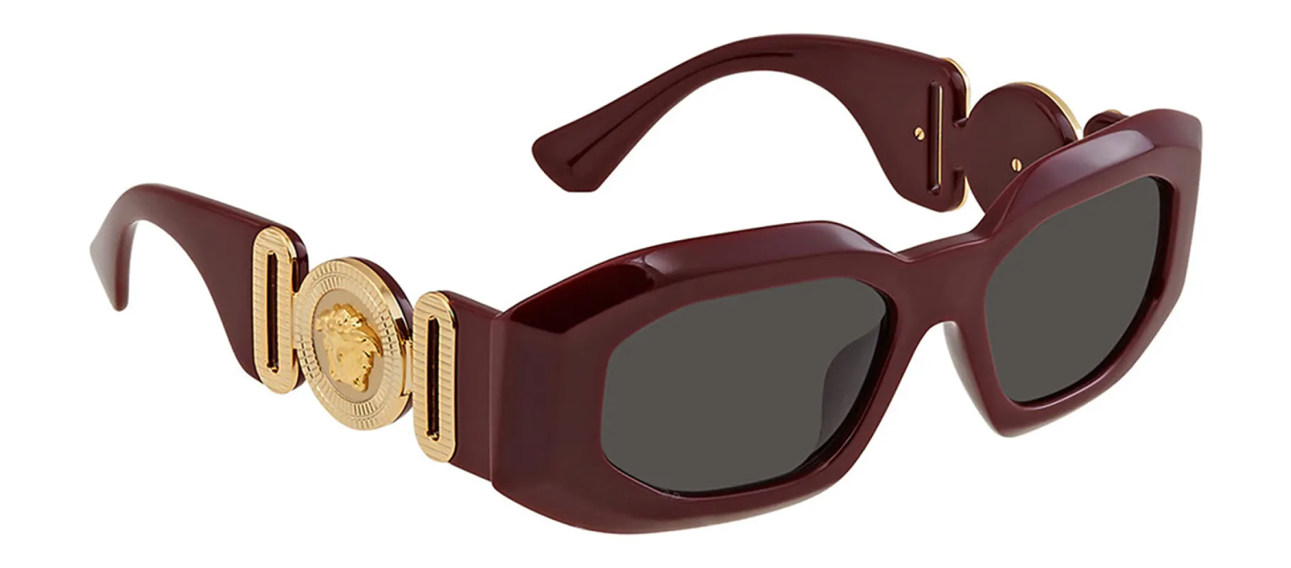 Versace VE 4425U 536587 Irregular Plastic Bordeaux Sunglasses with Dark Grey Lens sold by Gaffos