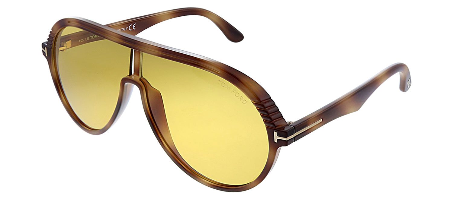 Tom Ford TF 647 57E Shield Plastic Havana Sunglasses with Brown Lens sold by Gaffos product image thumbnail 2