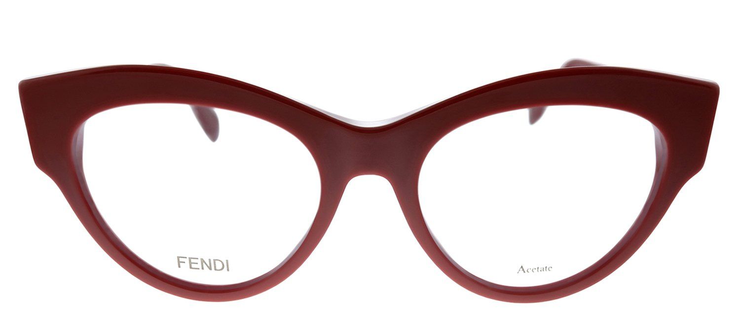 Fendi FF 0273 C9A Cat-Eye Plastic Red Eyeglasses with Demo Lens sold by Gaffos