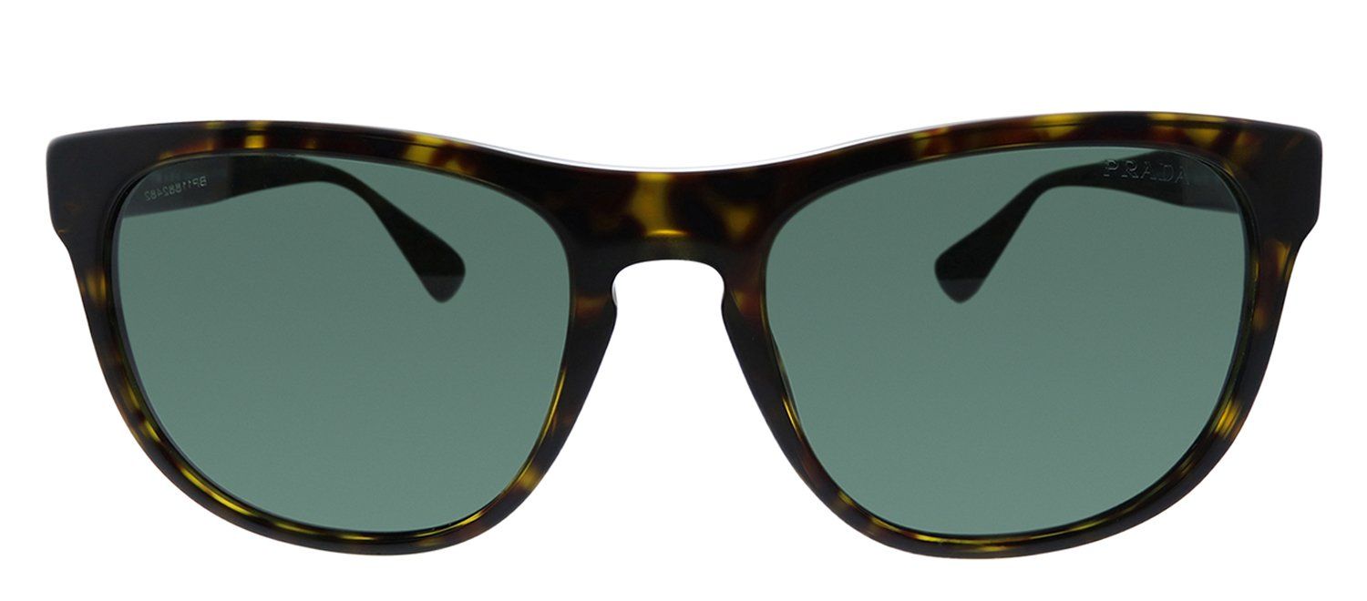 Prada PR 14RS 2AU3O1 Rectangle Plastic Havana Sunglasses with Green Lens sold by Gaffos