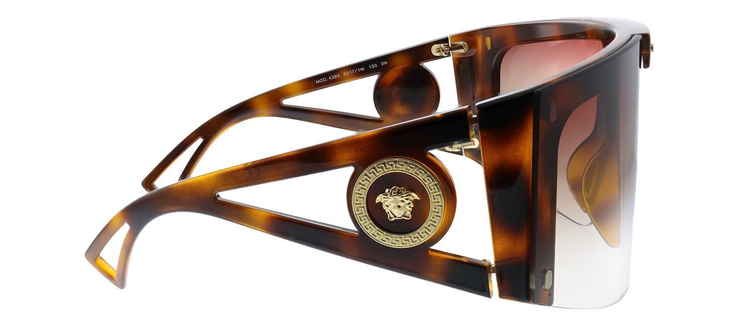 Versace VE 4393 52171W Shield Plastic Havana Sunglasses with Brown Or Grey Clip On Lens sold by Gaffos product image thumbnail 9
