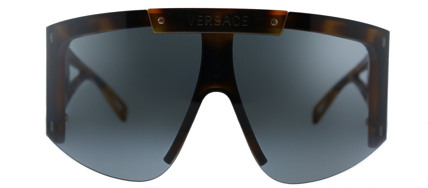 Versace VE 4393 52171W Shield Plastic Havana Sunglasses with Brown Or Grey Clip On Lens sold by Gaffos product image thumbnail 4