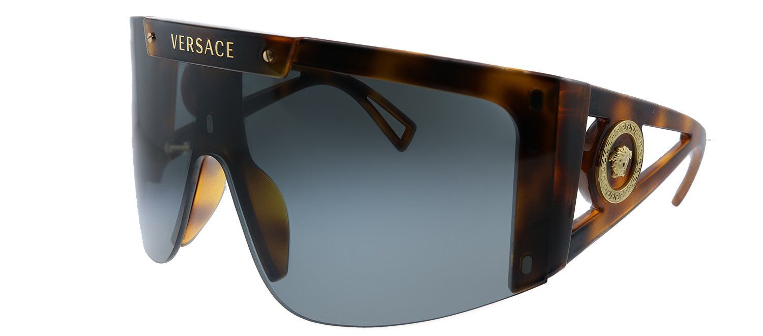 Versace VE 4393 52171W Shield Plastic Havana Sunglasses with Brown Or Grey Clip On Lens sold by Gaffos product image thumbnail 5