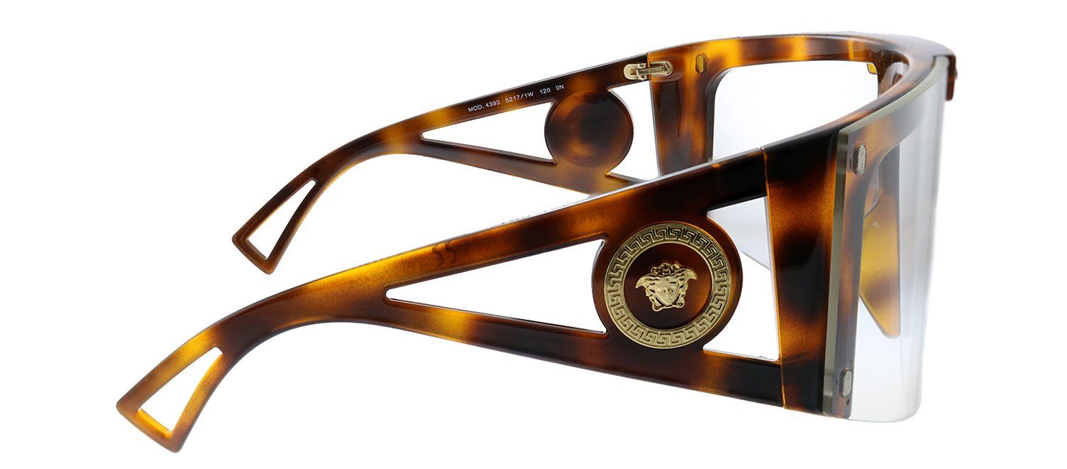 Versace VE 4393 52171W Shield Plastic Havana Sunglasses with Brown Or Grey Clip On Lens sold by Gaffos product image thumbnail 3