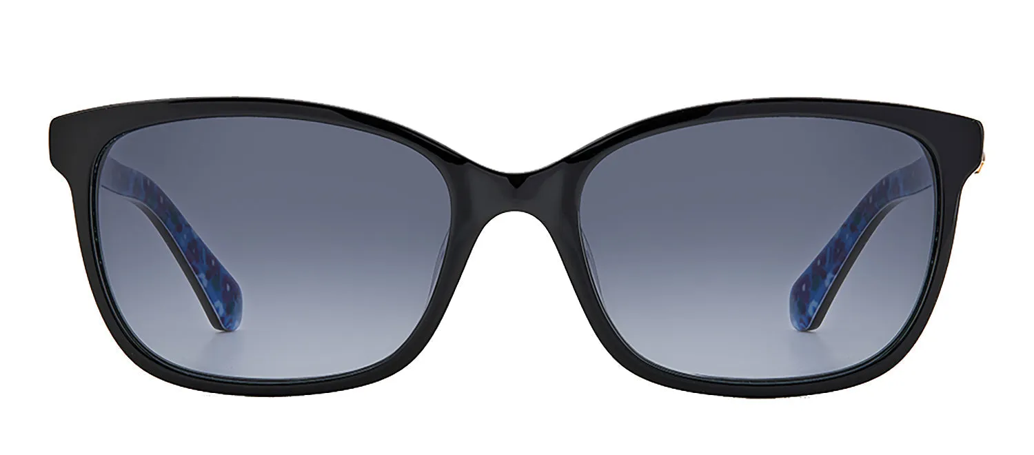 Kate Spade KS Tabitha/S 807 Square Plastic Black Sunglasses with Grey Gradient Lens sold by Gaffos