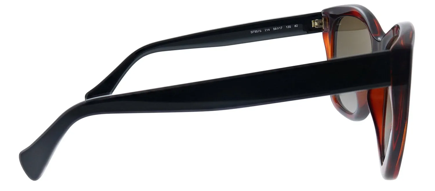 Salvatore Ferragamo SF 957S 214 Cat-Eye Plastic Tortoise Sunglasses with Brown Lens sold by Gaffos product image thumbnail 3