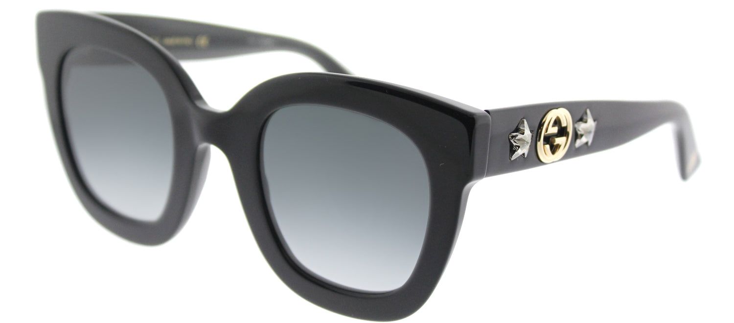 Gucci GG 0208S 001 Fashion Acetate Black Sunglasses with Grey Gradient Lens sold by Gaffos product image thumbnail 2