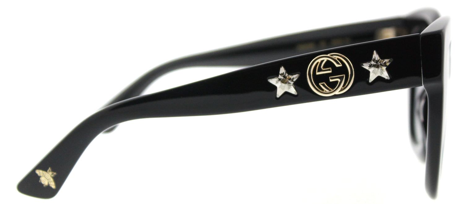 Gucci GG 0208S 001 Fashion Acetate Black Sunglasses with Grey Gradient Lens sold by Gaffos product image thumbnail 3