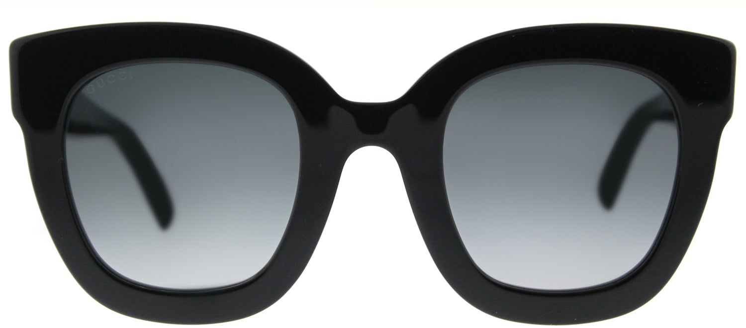 Gucci GG 0208S 001 Fashion Acetate Black Sunglasses with Grey Gradient Lens sold by Gaffos