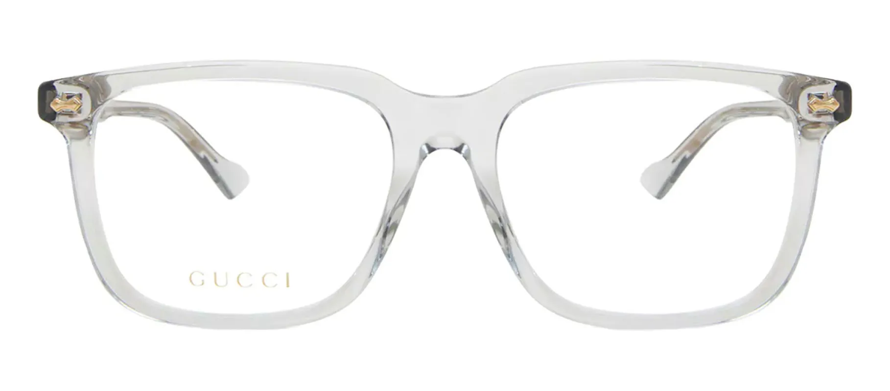 Gucci GG 0737O 016 Square Plastic Grey Eyeglasses with Logo Stamped Demo Lenses sold by Gaffos