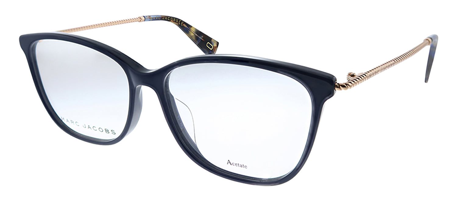 Marc Jacobs Marc 258 6RL Square Plastic Pearl Blue Eyeglasses with Logo Stamped Demo Lenses sold by Gaffos product image thumbnail 2