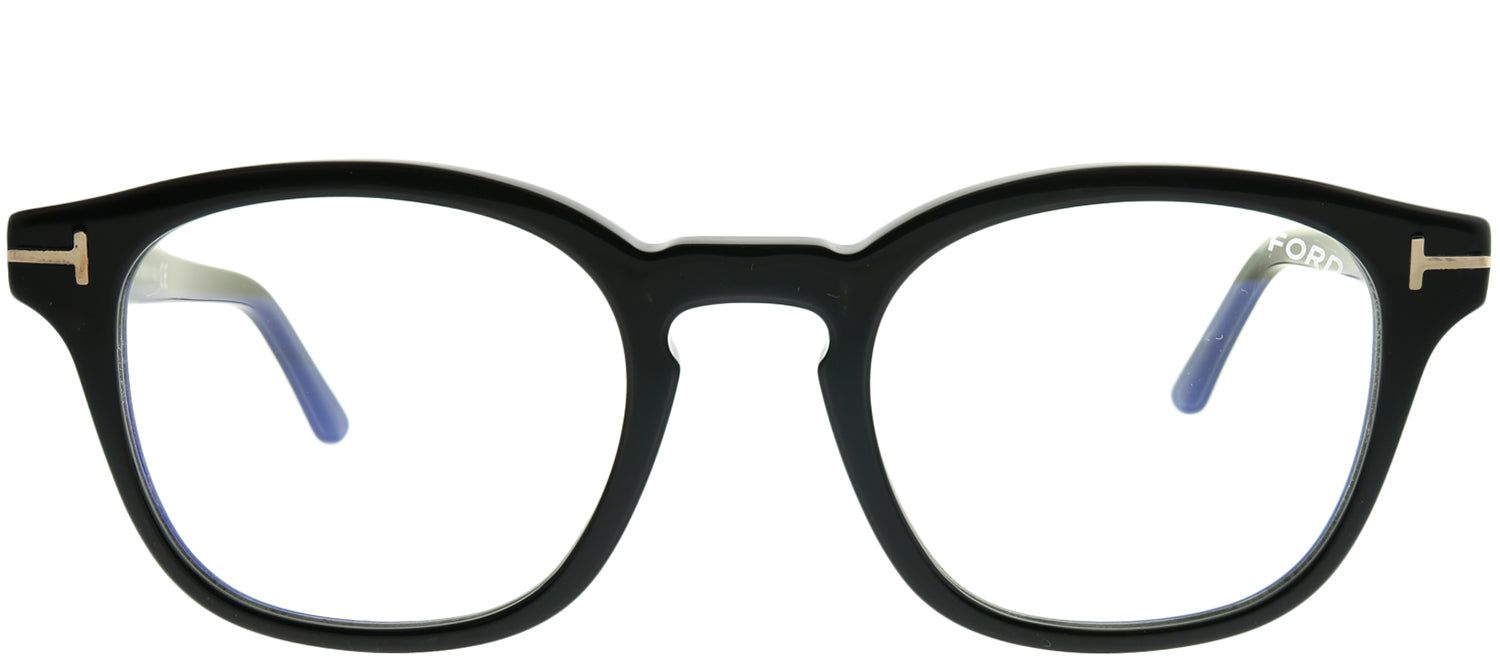 Tom Ford FT 5532B/V 01V Rectangle Plastic Black Sunglasses with Blue Block Clear With Blue Clip on Lens sold by Gaffos product image thumbnail 2