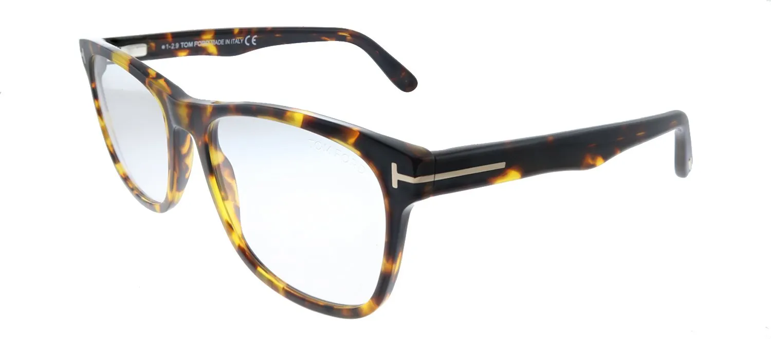 Tom Ford Soft FT 5662-B 056 Square Plastic Shiny Vintage Havana Eyeglasses with Blue Block Lens sold by Gaffos product image thumbnail 2