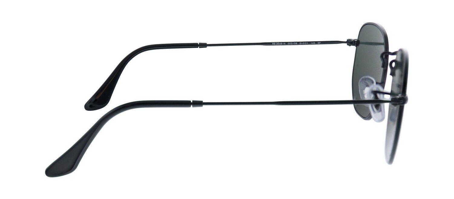 Ray-Ban RB 3548N 002/58 Geometric Metal Black Sunglasses with Green Polarized Lens sold by Gaffos product image thumbnail 3