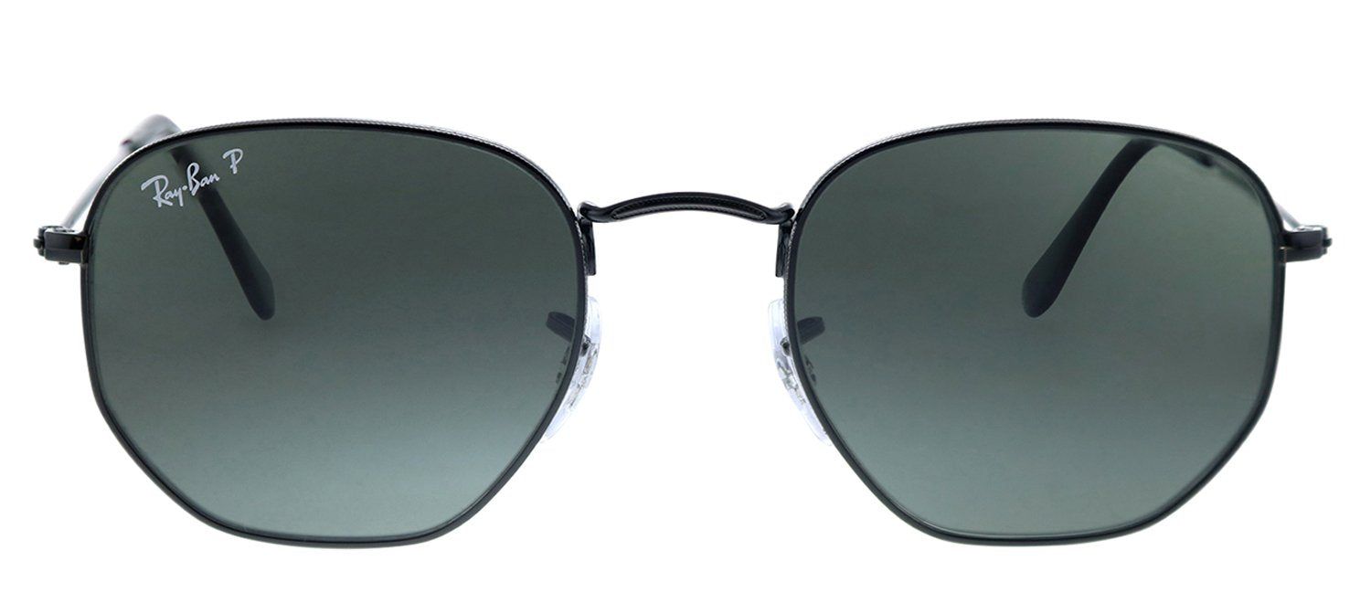 Ray-Ban RB 3548N 002/58 Geometric Metal Black Sunglasses with Green Polarized Lens sold by Gaffos