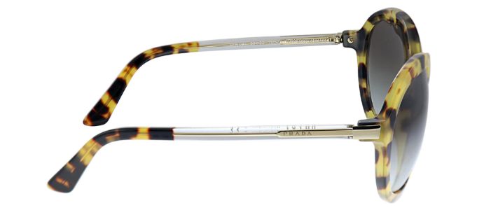 Prada PR 09VS 7S00A7 Oval Plastic Havana Sunglasses with Grey Gradient Lens sold by Gaffos
