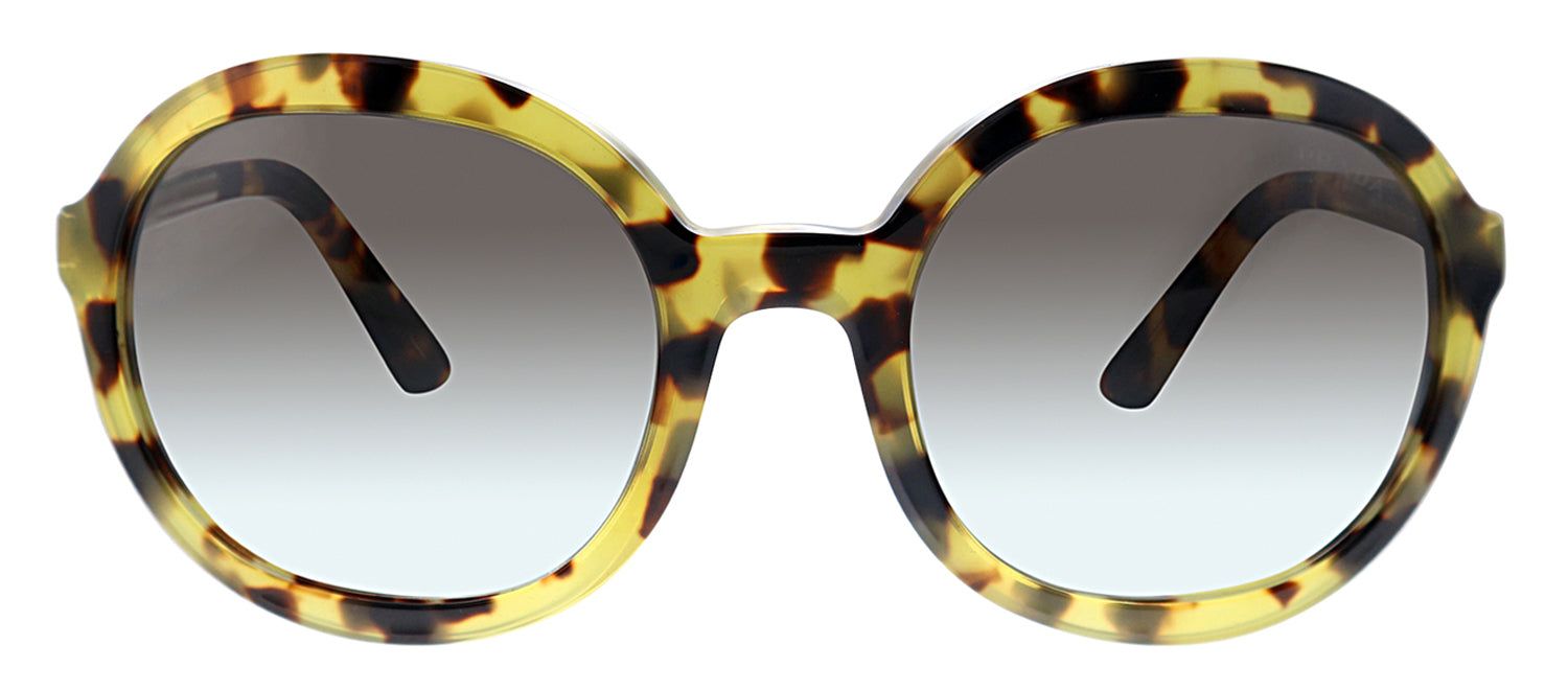 Prada PR 09VS 7S00A7 Oval Plastic Havana Sunglasses with Grey Gradient Lens sold by Gaffos