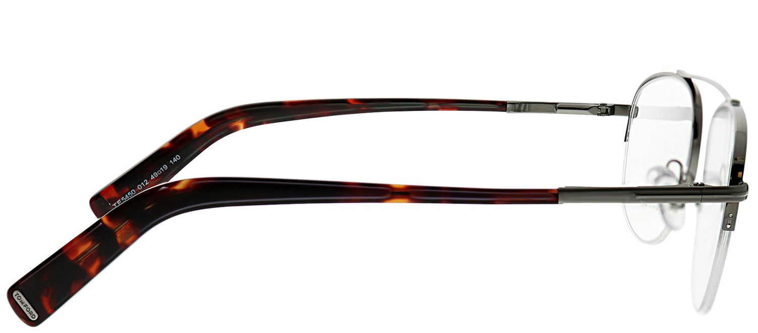 Tom Ford FT 5450 012 Round Metal Ruthenium/ Gunmetal Eyeglasses with Demo Lens sold by Gaffos product image thumbnail 3