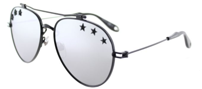 Givenchy GV 7057 Stars 807 DC Aviator Metal Black Sunglasses with Grey Lens sold by Gaffos