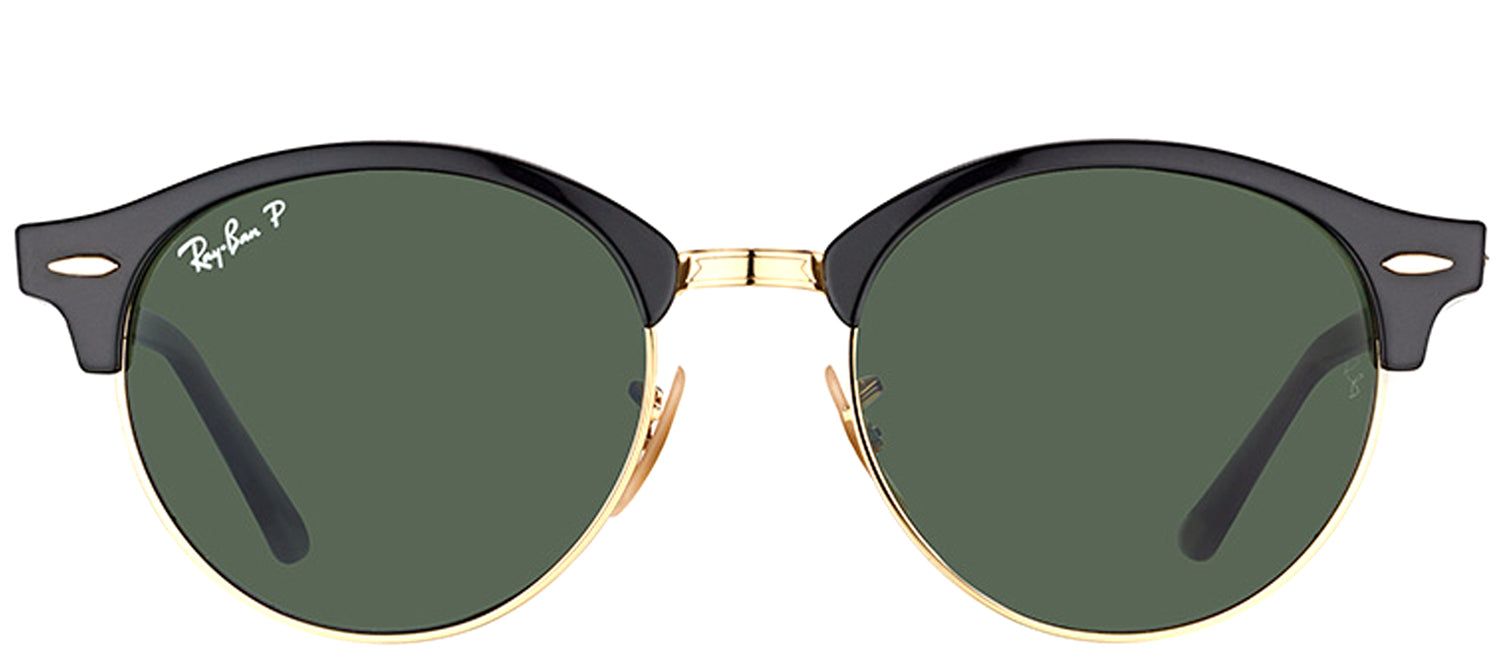 Ray-Ban RB 4246 901/58 Clubmaster Plastic Black Sunglasses with Green Polarized Lens sold by Gaffos