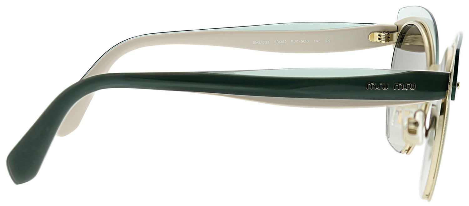 Miu Miu MU 53TS KJK5O0 Square Metal Grey Sunglasses with Grey Mirror Lens sold by Gaffos product image thumbnail 3