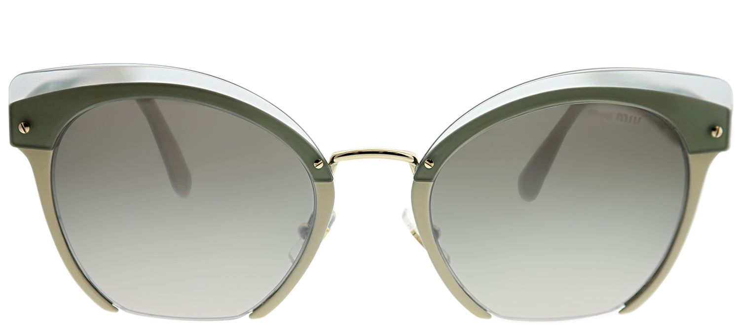 Miu Miu MU 53TS KJK5O0 Square Metal Grey Sunglasses with Grey Mirror Lens sold by Gaffos